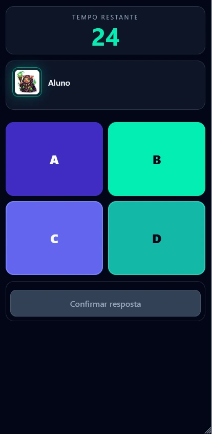 Imagem de aluno jogando no Anansi